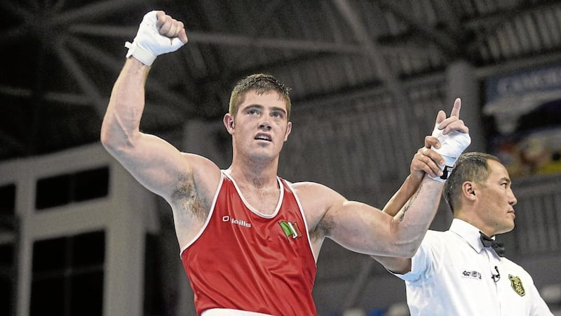 Joe Ward beat Belarusian light-heavy Mikhail Dauhaliavets to ensure a third World Elite medal in Hamburg, Germany 