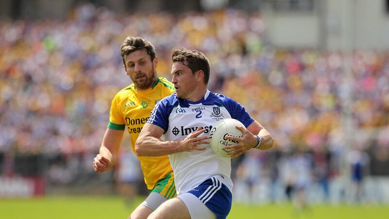 Clontibret and Monaghan player Dessie Mone saw the line in his club's SFC semi-final defeat to Monaghan Harps