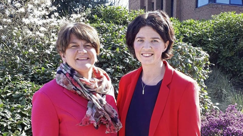 DUP leader and First Minister Arlene Foster with her former special adviser, party councillor Kim Ashton 