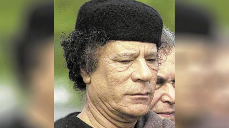 Former Libyan leader Muammar Gaddafi. Picture by AP Photo/Yousef Al-Ageli 