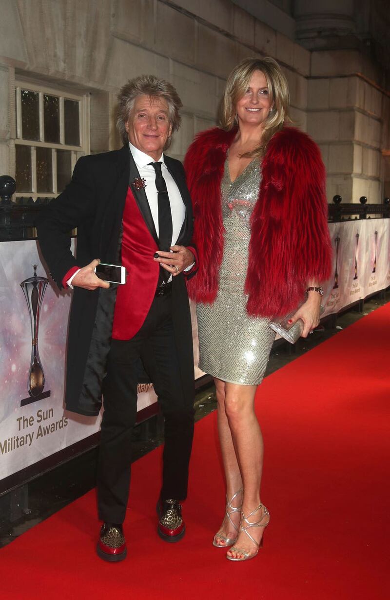 Penny Lancaster and Rod Stewart on the red carpet