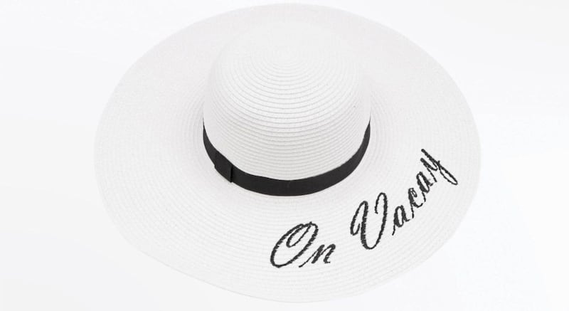 New Look White On Vacay Slogan Floppy Hat, &pound;12.99, New Look 