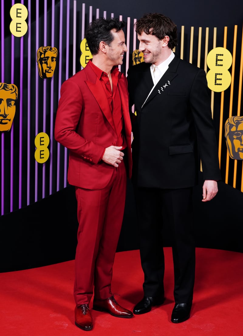 Andrew Scott (left) and Paul Mescal at the Bafta Film Awards in February