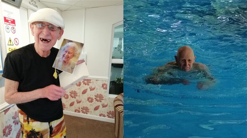 Bill Smith surpassed his initial target and swam 136 metres, raising more than £1,300 for NHS Charities Together.