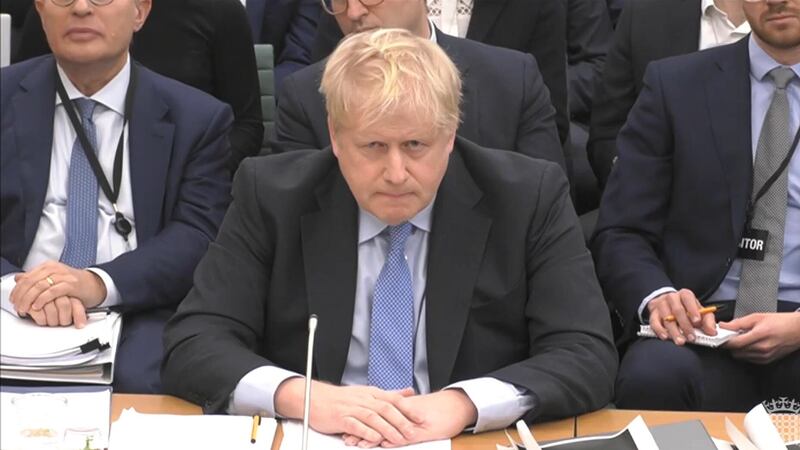 Boris Johnson modelled a new hairstyle as he gave evidence to the privileges committee this week