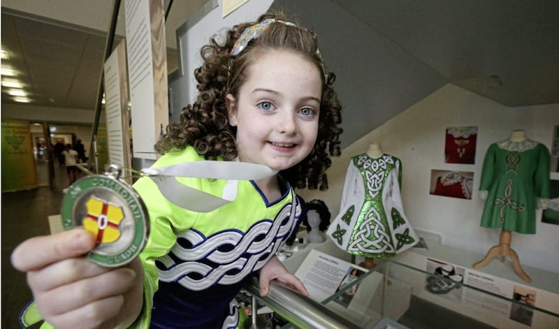 Prize-winner Cadhla Crilly at the Ulster Irish Dance Championships. Picture by Hugh Russell 