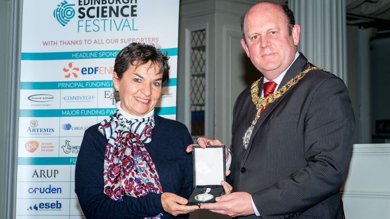 Christiana Figueres was presented with the award as part of the Edinburgh Science Festival.