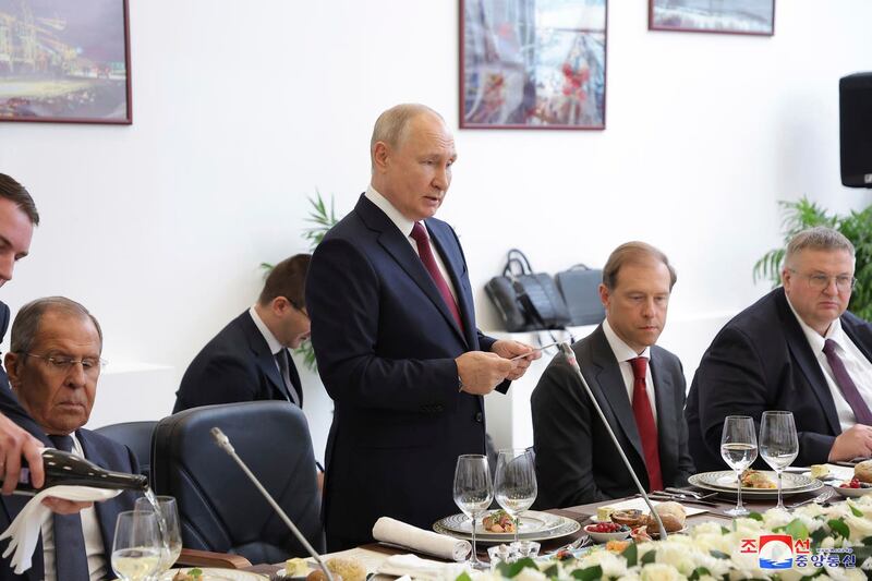 Russian President Vladimir Putin speaking at the summit