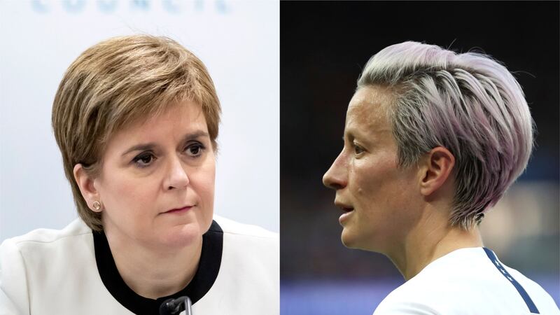 Ms Sturgeon praised the Women’s World Cup star and Donald Trump critic as a ‘great role model’.