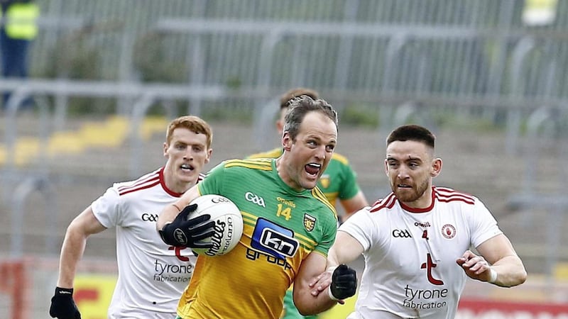 Michael Murphy looked in terrific form against Tyrone in the NFL opener and has recovered from injury according to manager Declan Bonner. Pic Philip Walsh. 