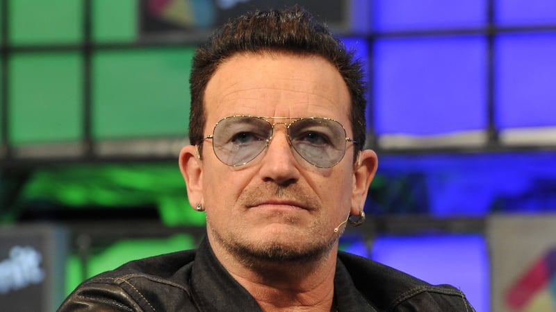 The U2 singer was visiting the European Parliament to promote the idea of a partnership between Europe and Africa.