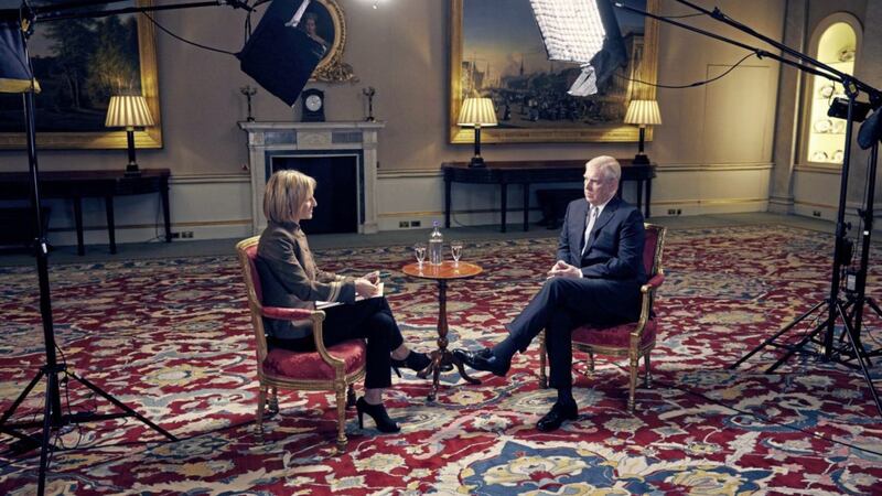The Duke of York speaking about his links to Jeffrey Epstein in an interview with BBC Newsnight&#39;s Emily Maitlis in 2019. The current affairs programme will be presented from Belfast and other UK cities as part of changes to the BBC. File picture from Mark Harrington/BBC/Press Association 
