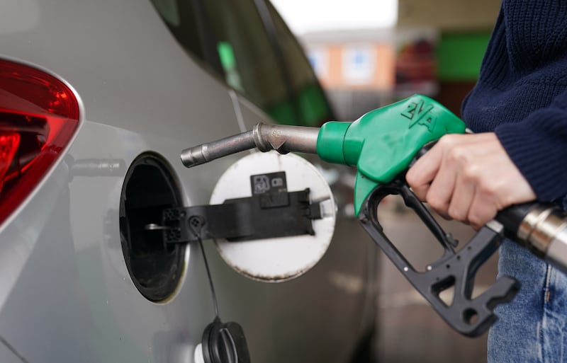 File photo dated 01/09/21 of an E10 petrol pump at a petrol station. Drivers benefited from a 6p per litre fall in petrol prices last month, new figures show. The average price of the fuel at UK forecourts decreased from 146.7p on December 1 to 140.6p on December 31, the RAC said. It was the second consecutive monthly price cut. This has brought petrol prices down to a level last seen in early February 2022, before Russia’s invasion of Ukraine sparked a surge in the cost of oil. Issue date: Friday January 5, 2024.