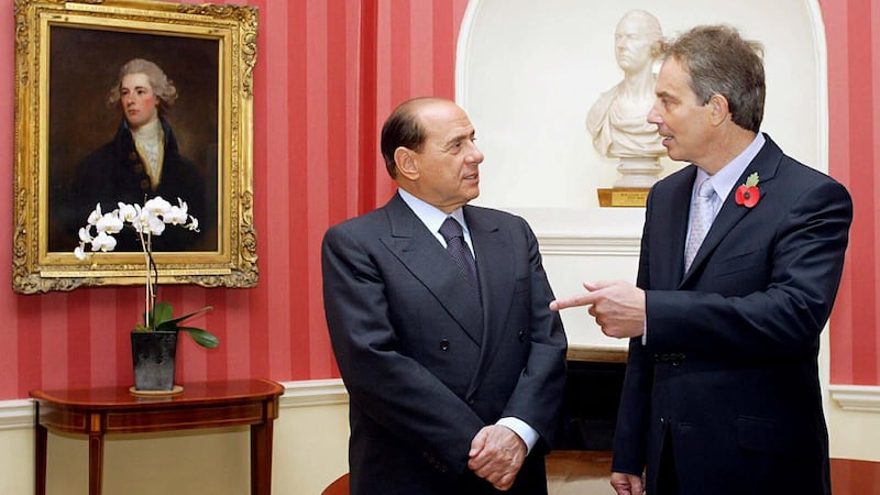 Tony Blair met Italian prime minister Silvio Berlusconi (PA)