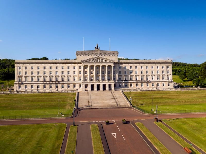 Aerial view of Parliament Buildings at Stormont in Belfast