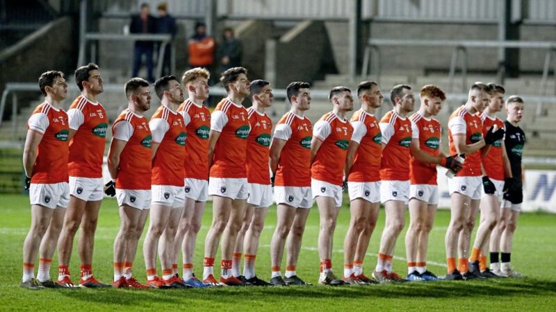 The Armagh team which began Division Two with a convincing win over Cavan.<br /> Pic Philip Walsh