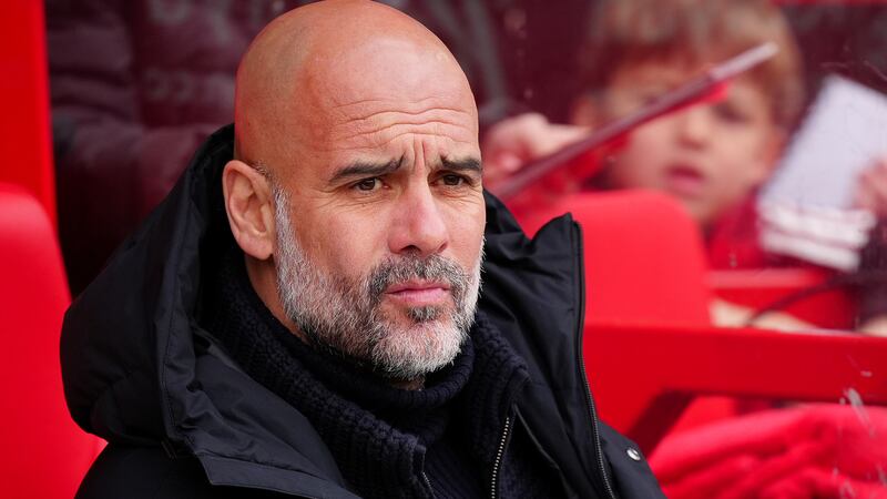 Manchester City manager Pep Guardiola saw his side beat Nottingham Forest 2-0
