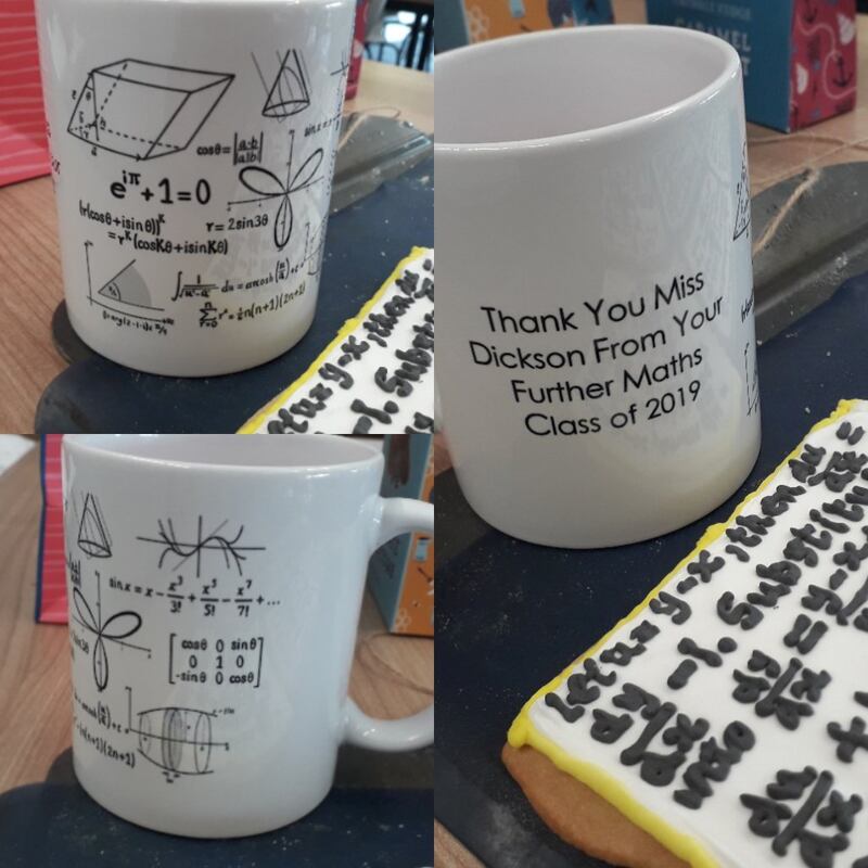 A mug which Ella's students gave her as a present