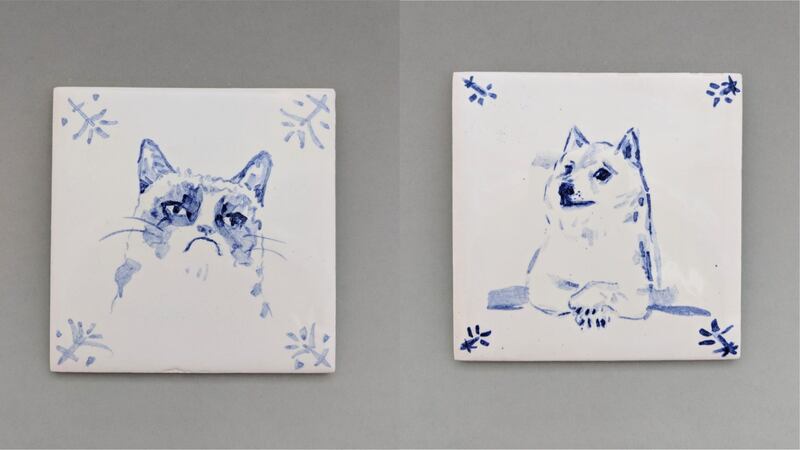Isabelle O’Carroll uses Dutch Delftware to create art out of popular memes.