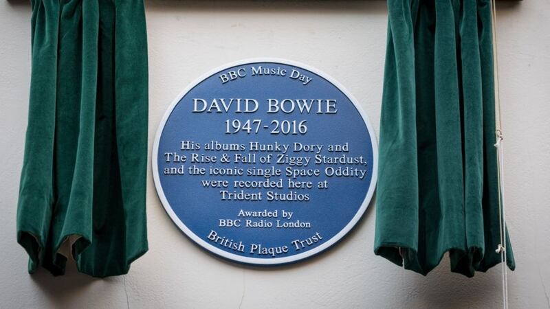 The plaque can be seen at a recording studio in Soho.