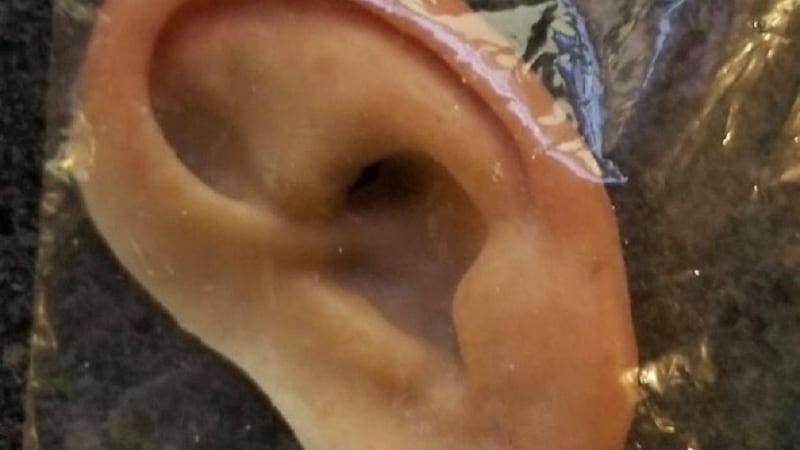 The ear was found on a beach in Florida.
