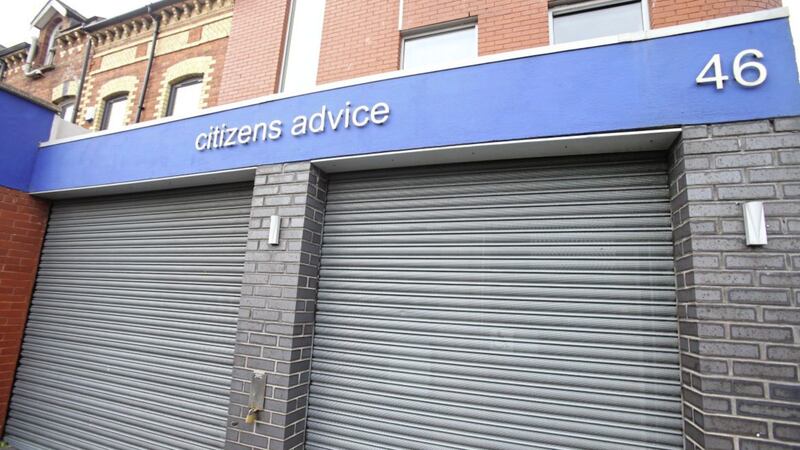 The Citizens advice office on Donegal Pass that has closed recently Picture Mal McCann. 
