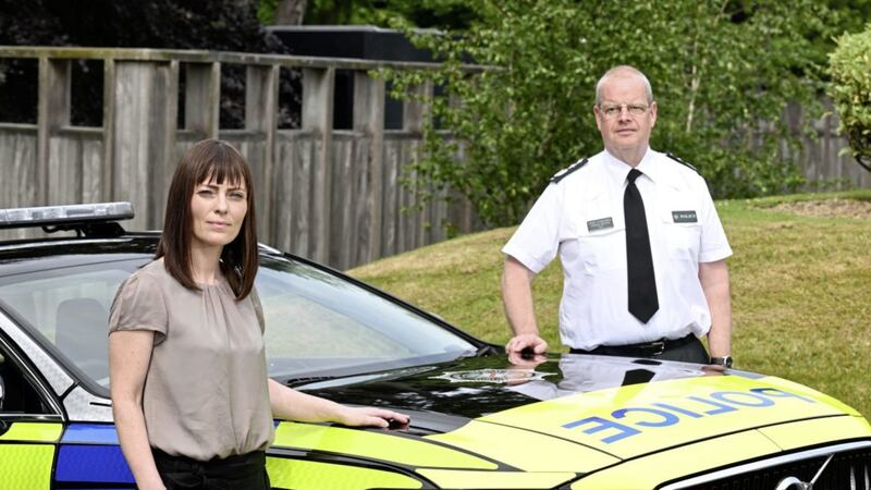 Infrastructure Minister Nichola Mallon and Chief Constable Simon Byrne. Picture by Michael Cooper 