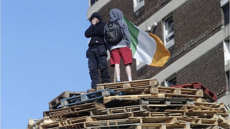A youth who refused to leave a north Belfast bonfire has no regrets 