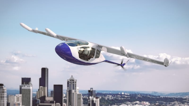 Its concept electric vertical take-off and landing (Evtol) vehicle is being displayed at the Farnborough International Airshow in Hampshire.
