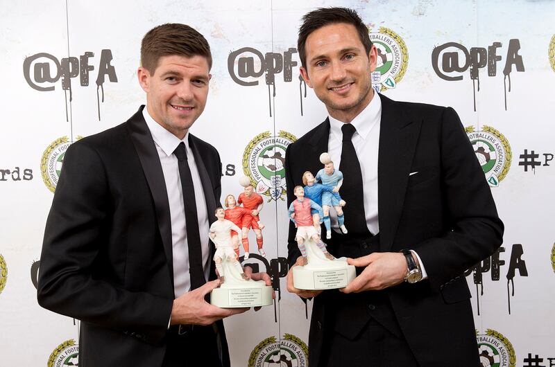 Former England footballers Frank Lampard and Steven Gerrard