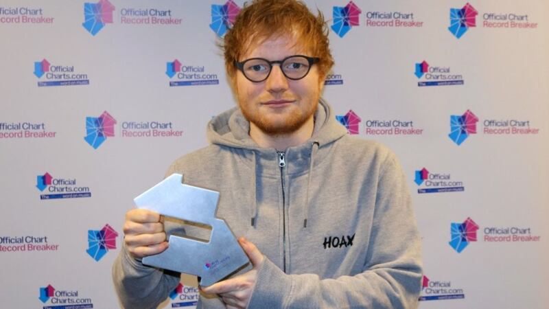 Ed Sheeran 'buzzing' as record-breaking Divide dominates album and singles charts