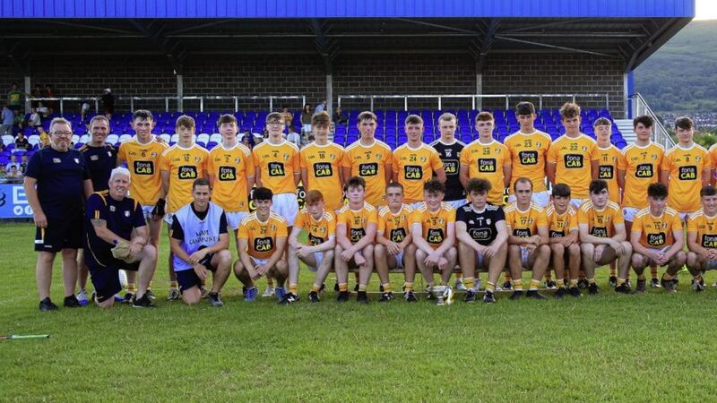 Antrim&#39;s minors won Leinster&#39;s Peadar O Liathain Cup on Wednesday night Picture: Seamus Loughran 