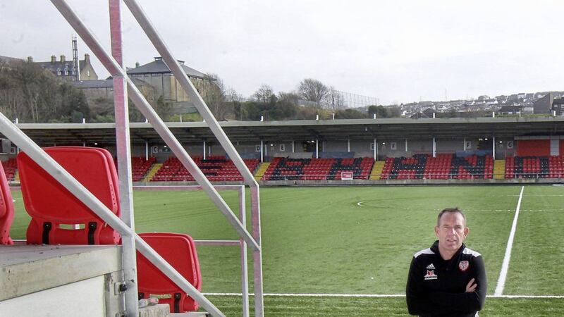 Derry City bosss Kenny Shiels at the new-look Brandywell 