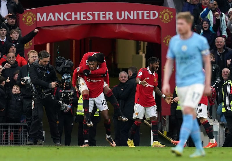 Manchester United grabbed a late winner against City in January