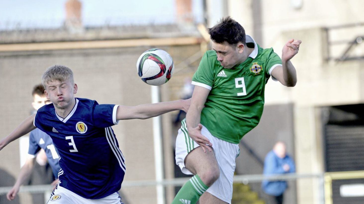 Northern Ireland's Callum Ferris in U18 Schoolboy international action against Scotland at Seaview last month.<br /> &copy;Presseye/Stephen Hamilton