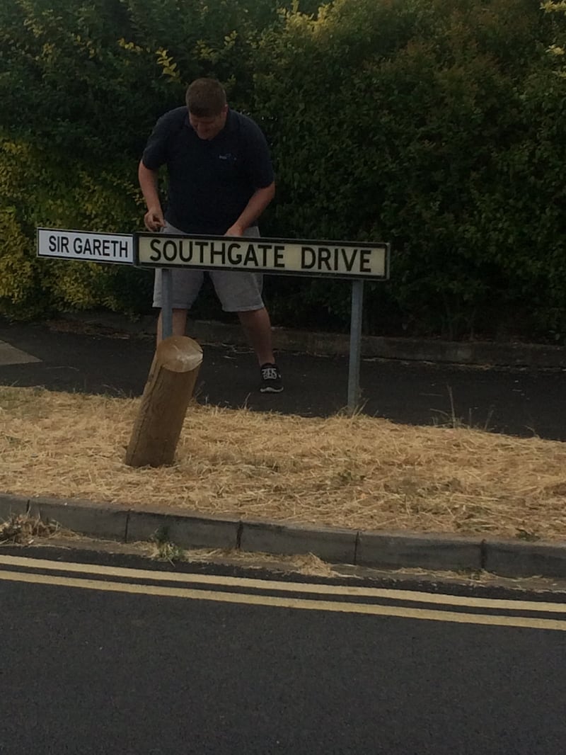 A sign for Southgate Drive in Kettering is given a new look