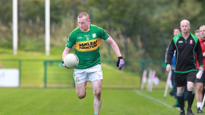 Sean Brady is having a busy time as he balances his commitments to 'The Underdogs' with his club's Ballymaguigan's bid to win Derry's intermediate title Picture by Margaret McLaughlin