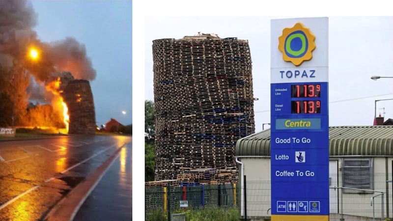 &nbsp;The bonfire was set alight in the early hours of this morning