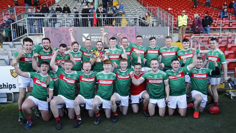 The victorious Kilclief team that defeated East Belfast in the Down Junior Hurling Championship final today.