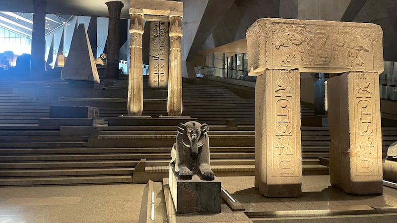 Visitors can currently book visits of the Grand Staircase at the Grand Egyptian Museum while the opening of the galleries has been delayed again