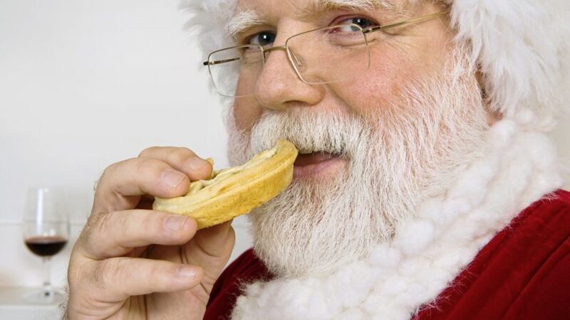 Easy on the mince pies there, Santa 
