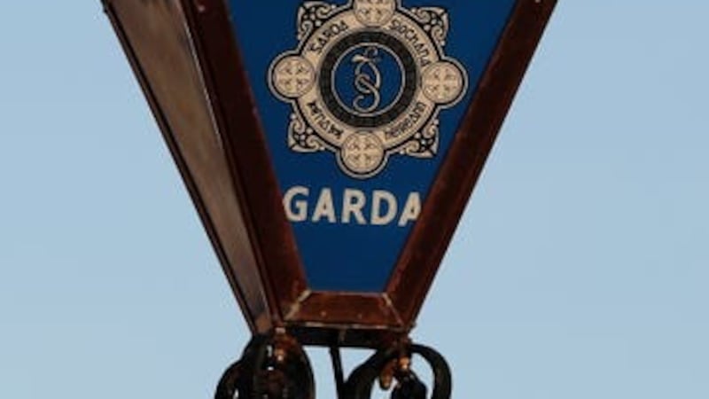 The Garda logo on a lamp at the entrance to Garda Headquarters in the Phoenix Park, Dublin (Brian Lawless/PA)