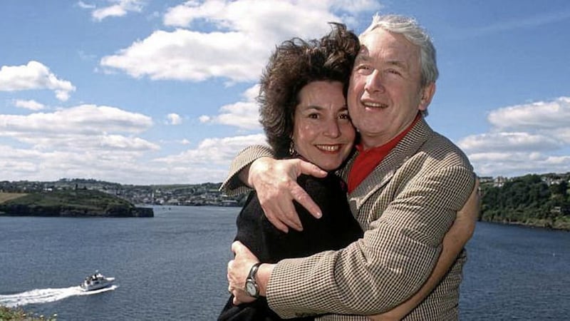 Ellen Frey McCourt pictured with her late husband Frank McCourt 