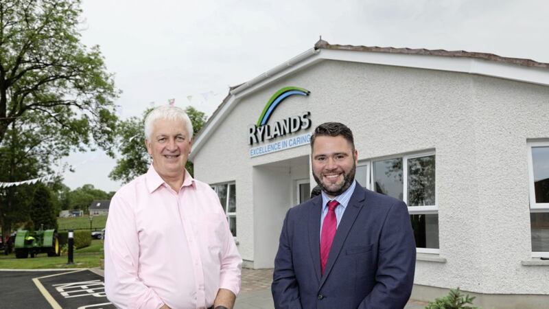 Pictured at Rylands Nursing Home are its managing director Trevor Duncan (left) with Ryan Mawhinney, business manager in commercial banking NI at Ulster Bank 