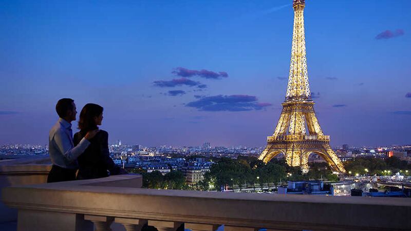 Honeymoon views of the Eiffel Tower&nbsp;