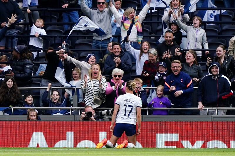 Martha Thomas’ late header sent Tottenham to Wembley