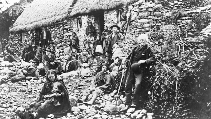 A typical rural Irish house in the 19th century 