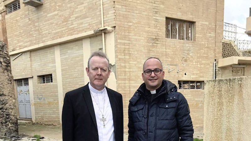 Archbishop Eamon Martin with Fr Salar Boudagh, a priest in Telescof in northern Iraq 