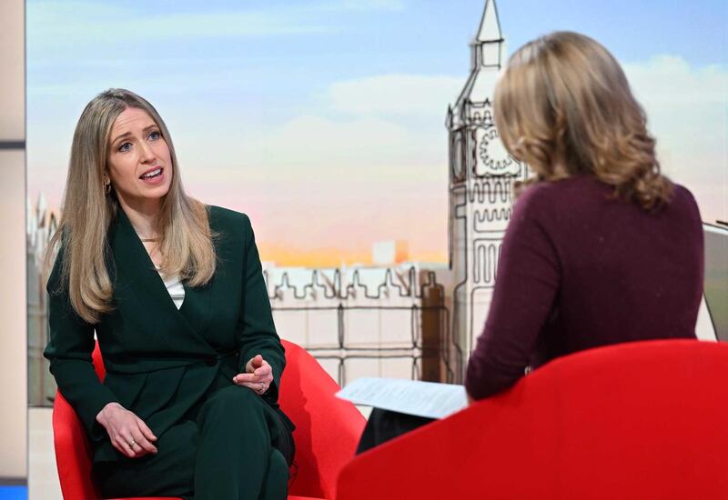 Chief Secretary to the Treasury Laura Trott appearing on the BBC1 current affairs programme, Sunday with Laura Kuenssberg