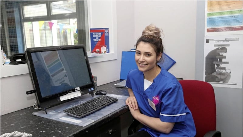 Greek nurse Foteini Kourakou has finally been registered to work in Northern Ireland. Picture By Hugh Russell 